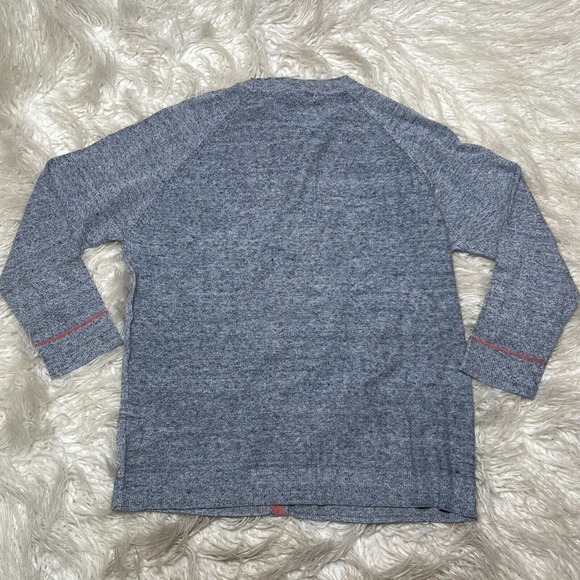 WHITE STUFF ANCHOR MARL WOMENS CARDIGAN INDIGO BLUE SWEATER LINEN - Picture 4 of 4